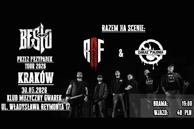 klubgwarek - BESTO + RAF + Zakaz Palenia “Przez Przypadek Tour 2026”